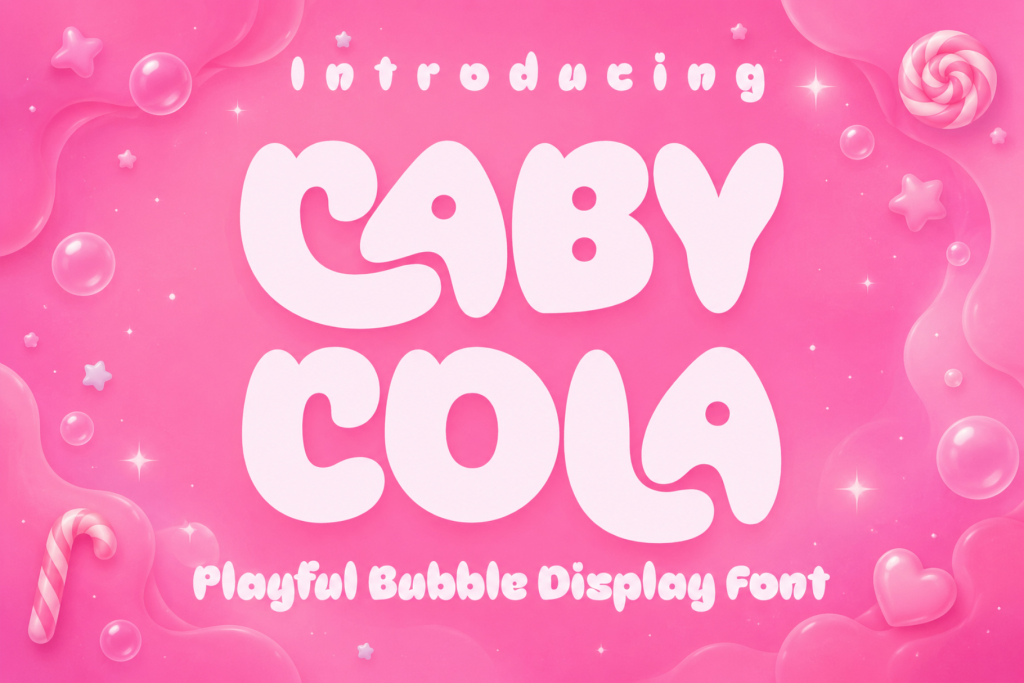 Caby Cola – Retro Bubble Display Font