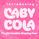 Caby Cola – Retro Bubble Display Font