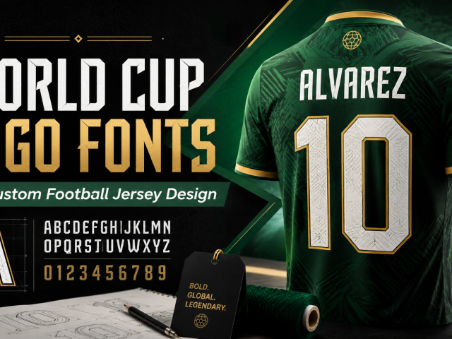 World Cup Logo Fonts for Custom Football Jersey Design