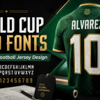 World Cup Logo Fonts for Custom Football Jersey Design