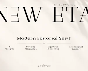 New Eta – Modern Editorial Serif Font Family