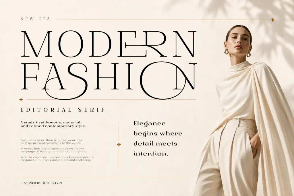 New Eta – Modern Editorial Serif Font Family